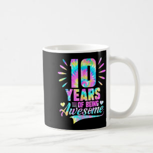 10th Birthday Tie-dye 10 Year Of Being Awesome  Coffee Mug