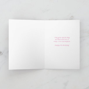 10th Birthday Unicorn Sitting On Rainbow Card