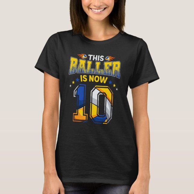 10th Birthday Volleyball Boy 10 Year Old Volleybal T-Shirt (Front)