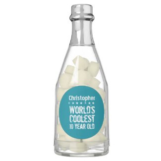 10th Birthday World's Coolest 10 Year Old Teal E06 Chewing Gum Favors