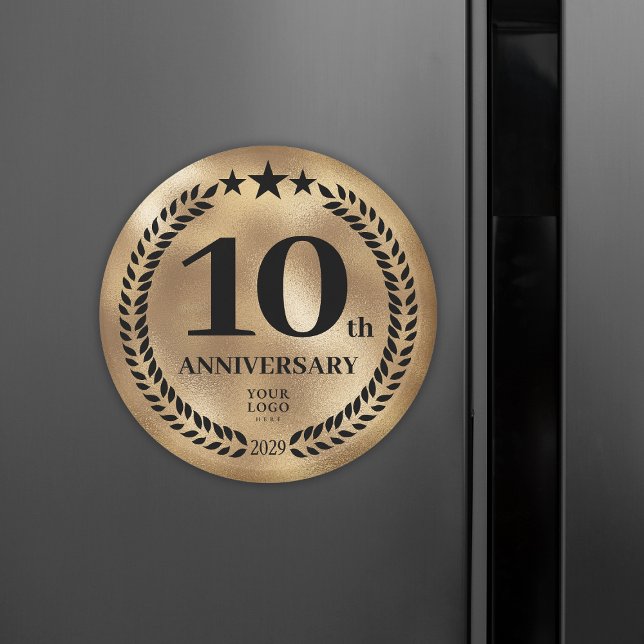 10th Business Anniversary Gold Magnet (10th Business Anniversary Gold Magnet
)