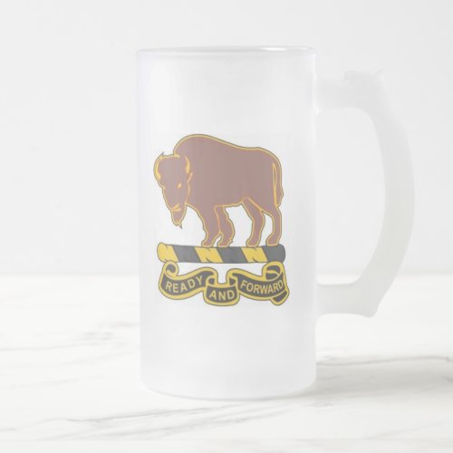 10th Cavalry Regiment Buffalo Soldiers Frosted Glass Beer Mug