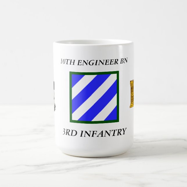 10TH ENGINEER BN 3RD INFANTRY DIVISION COFFEE MUG (Center)