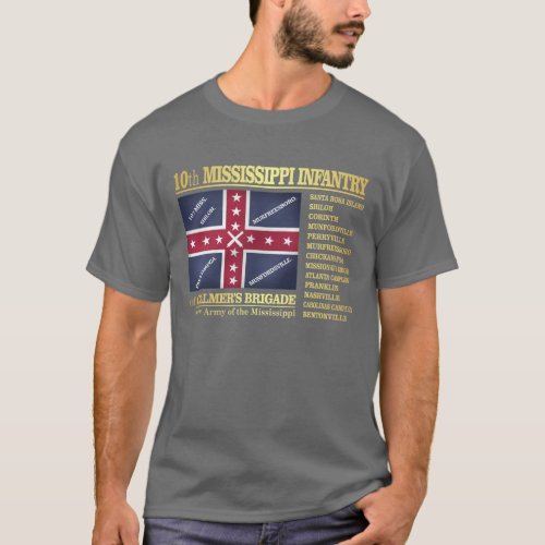 10th Mississippi Infantry BA2 T_Shirt