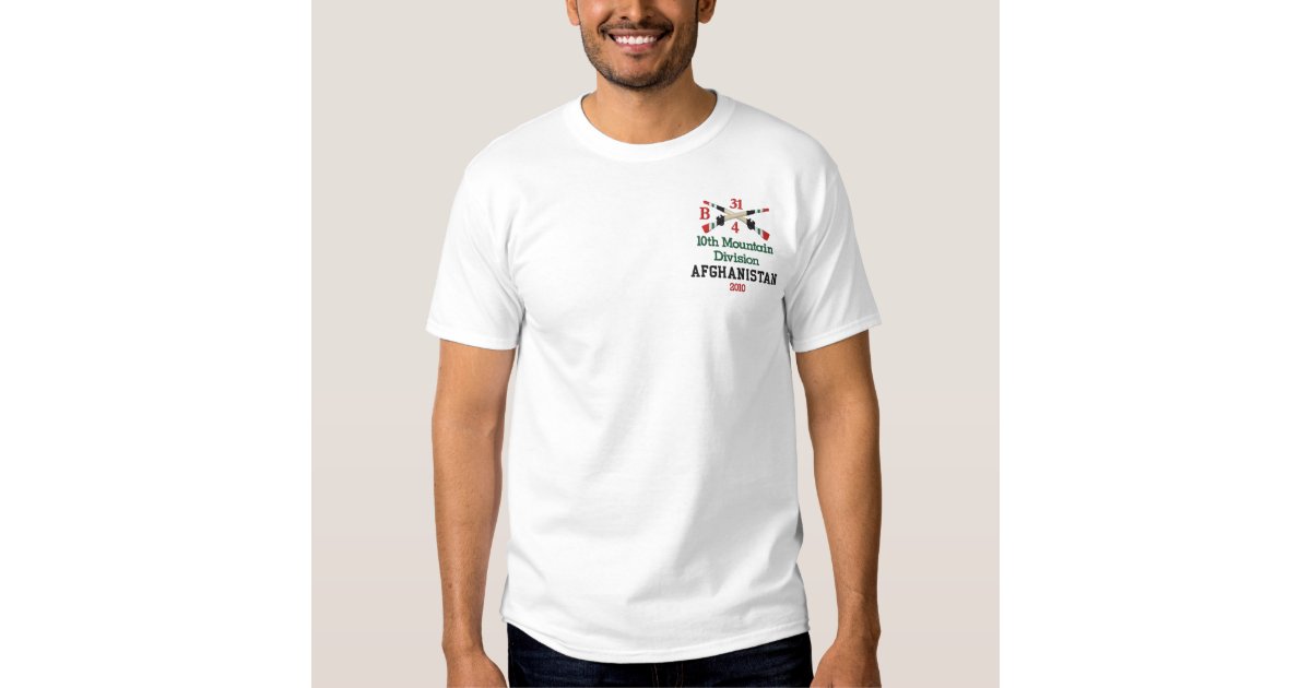 10th Mountain Div Afghanistan Crossed Rifles Shirt Zazzle Com