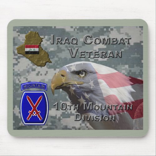 10th Mountain Div Iraq Combat Veteran Mouse Pad