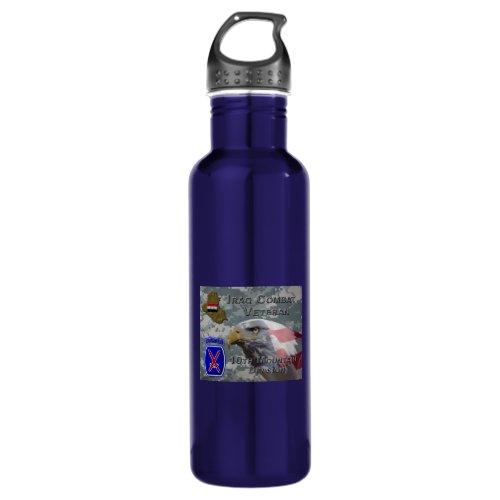 10th Mountain Div Iraq Combat Veteran Stainless Steel Water Bottle