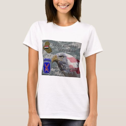 10th Mountain Div Iraq Combat Veteran T_Shirt