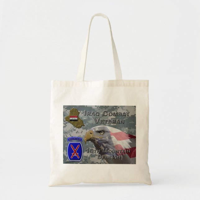 10th Mountain Div Iraq Combat Veteran Tote Bag (Front)