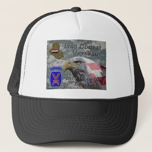 10th Mountain Div Iraq Combat Veteran Trucker Hat