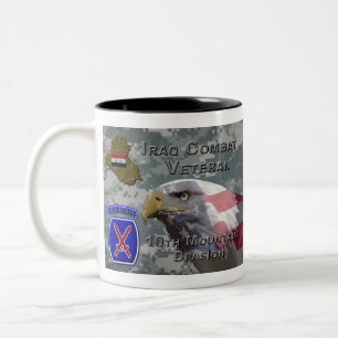 10th Mountain Div Iraq Combat Veteran Two-Tone Coffee Mug