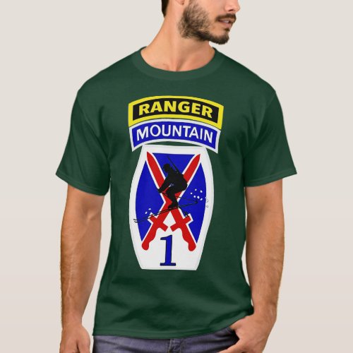 10th Mountain Division 1st Brigade Ranger T_Shirt