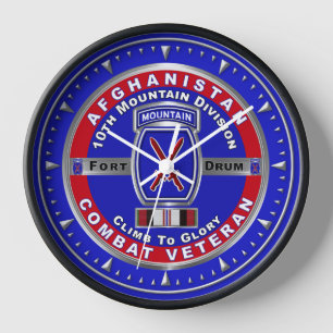 10th Mountain Division Afghanistan Veteran Clock