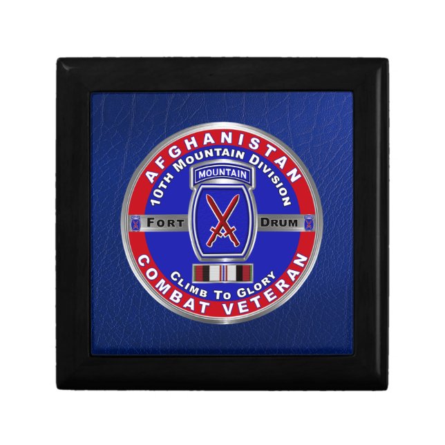 10th Mountain Division Afghanistan Veteran Gift Box (Front)