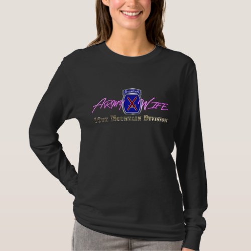 10th Mountain Division Army Wife T_Shirt