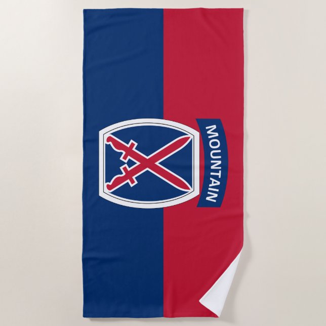 10th Mountain Division Beach Towel (Front)