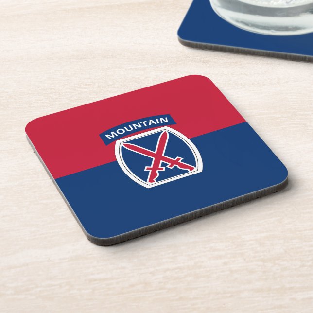 10th Mountain Division Beverage Coaster (Left Side)