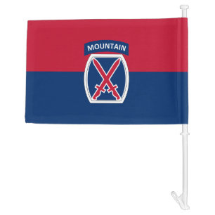 10th Mountain Division Car Flag