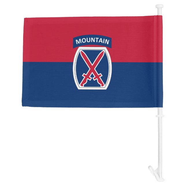 10th Mountain Division Car Flag (Back)