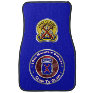 10th Mountain Division Car Floor Mat