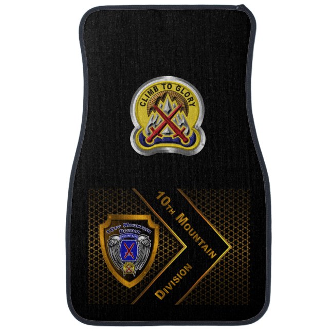 10th Mountain Division  Car Floor Mat (Front)