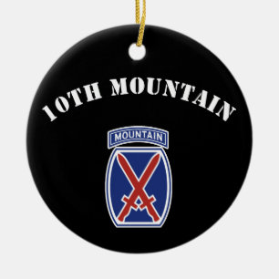 10th Mountain Division Ceramic Ornament