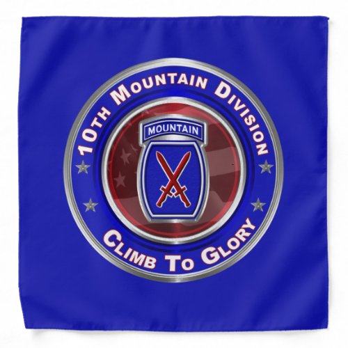 10th Mountain Division Climb To Glory Bandana