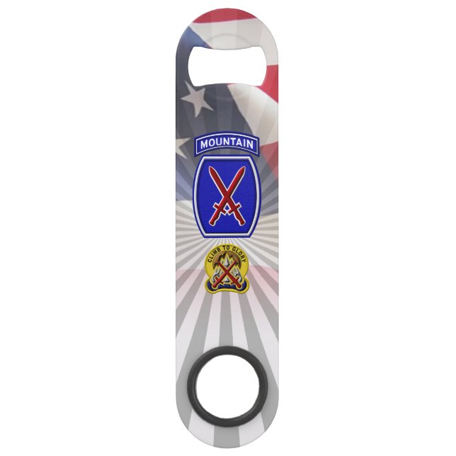 10th Mountain Division “Climb To Glory” Bar Key (Front)