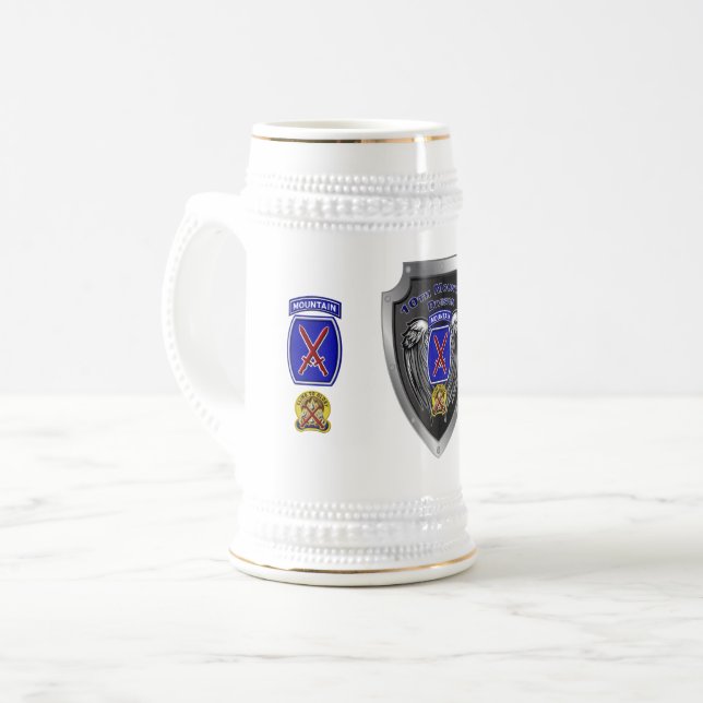 10th Mountain Division “Climb To Glory” Beer Stein (Front Left)