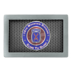 10th Mountain Division “Climb To Glory” Belt Buckle