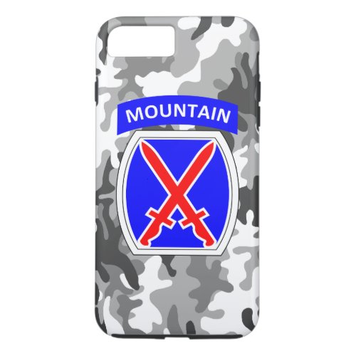 10th Mountain Division Climb to Glory Camo iPhone 8 Plus7 Plus Case