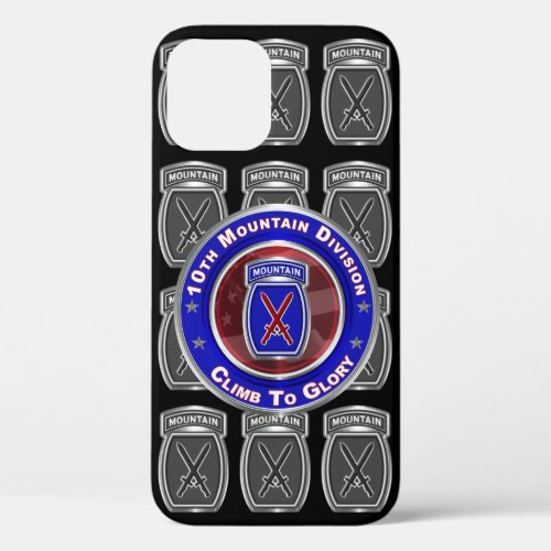 10th Mountain Division Climb To Glory iPhone 12 Case