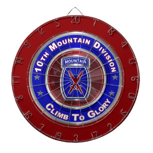 10th Mountain Division “Climb To Glory”  Dart Board