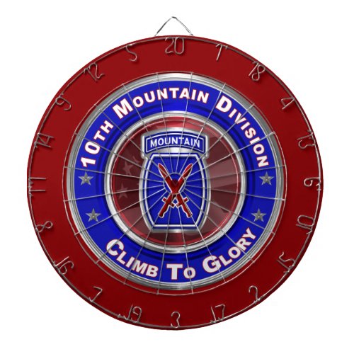 10th Mountain Division Climb To Glory  Dart Board