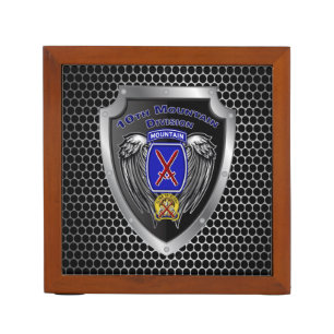 10th Mountain Division “Climb To Glory” Desk Organizer