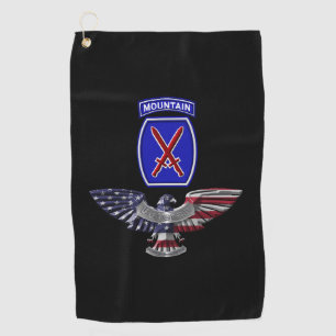 10th Mountain Division ”Climb To Glory” Eagle Golf Towel