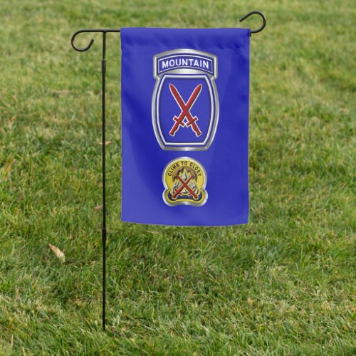 10th Mountain Division CLIMB TO GLORY Garden Flag