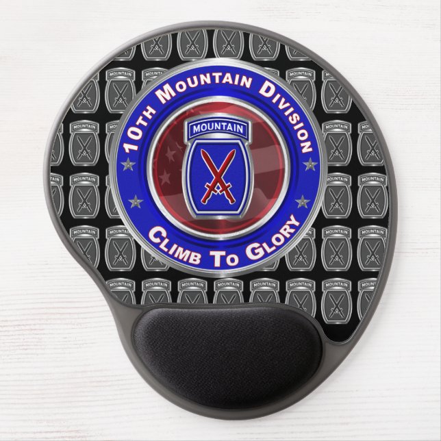 10th Mountain Division “Climb To Glory” Gel Mouse Pad (Front)