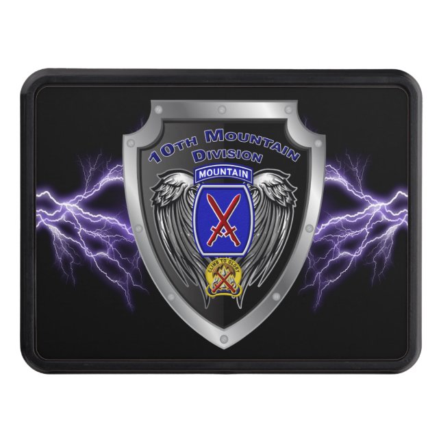 10th Mountain Division “Climb To Glory”   Hitch Cover (Front)