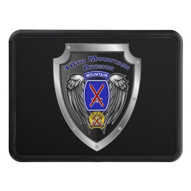 10th Mountain Division “Climb To Glory”  Hitch Cover (Front)