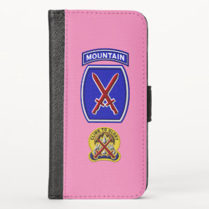 10th Mountain Division “Climb To Glory” iPhone X Wallet Case