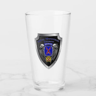 10th Mountain Division ”Climb To Glory” Shield Glass