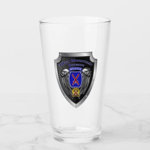 10th Mountain Division Climb To Glory Shield Glass