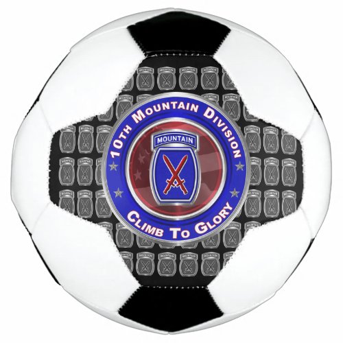 10th Mountain Division âClimb To Gloryâ  Soccer Ball
