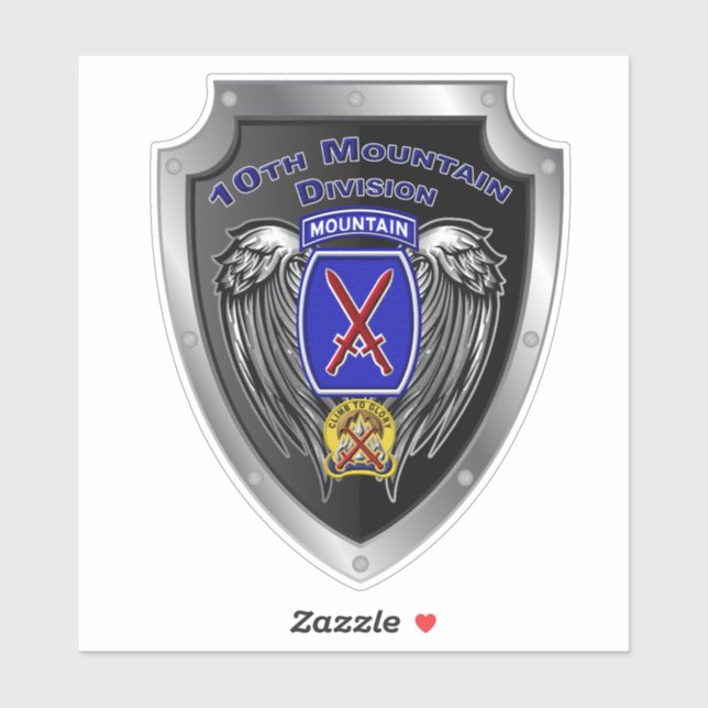 10th Mountain Division “Climb To Glory” Sticker (Sheet)