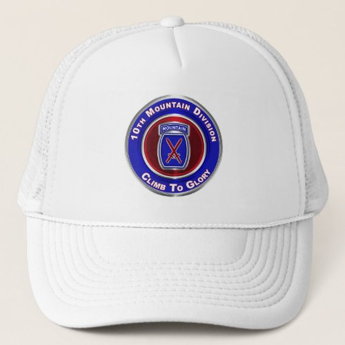 10th Mountain Division Climb To Glory Trucker Hat