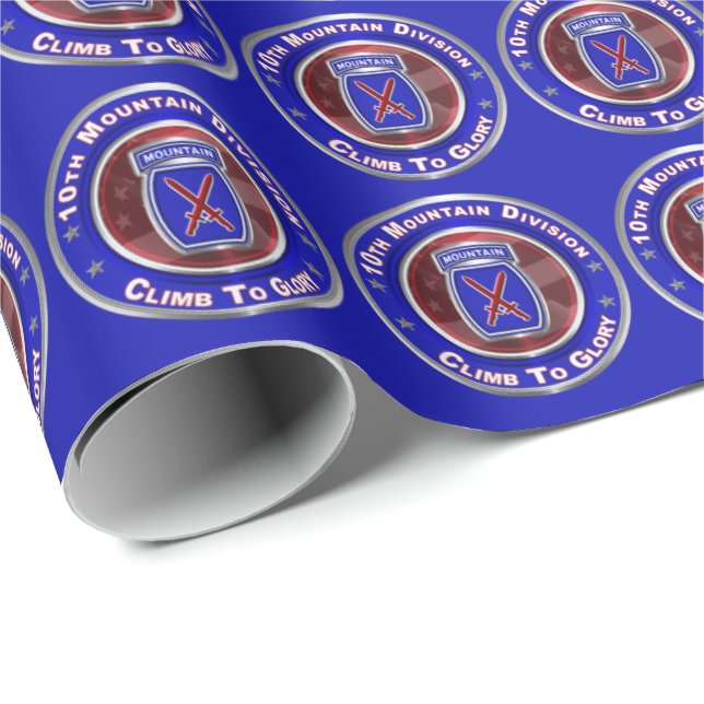 10th Mountain Division “Climb To Glory” Wrapping Paper (Roll Corner)