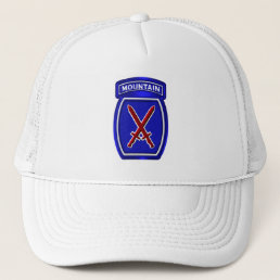 10th Mountain Division Cool Blue Metallic Trucker Hat