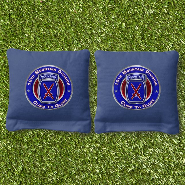 10th Mountain Division  Cornhole Bags (Grass)