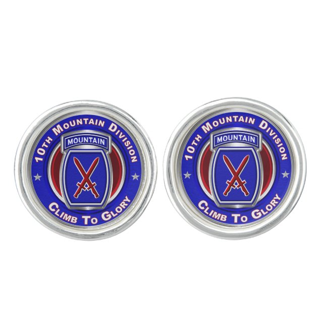 10th Mountain Division  Cufflinks (Front)